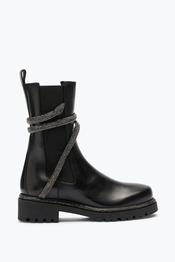 joyas cleo de combate negro botas de motorista rene caovilla