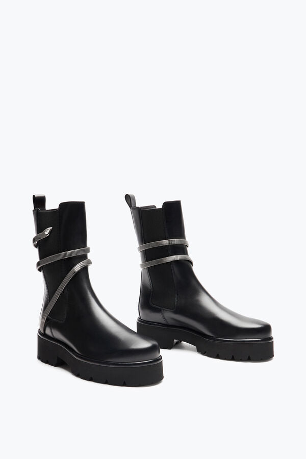 joyas de enebro negro y plata biker boot 45 rene caovilla