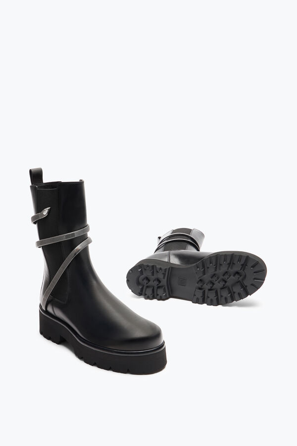 joyas de enebro negro y plata biker boot 45 rene caovilla