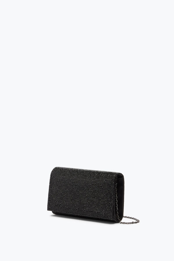 joyas aida clutch negro de cristales rene caovilla