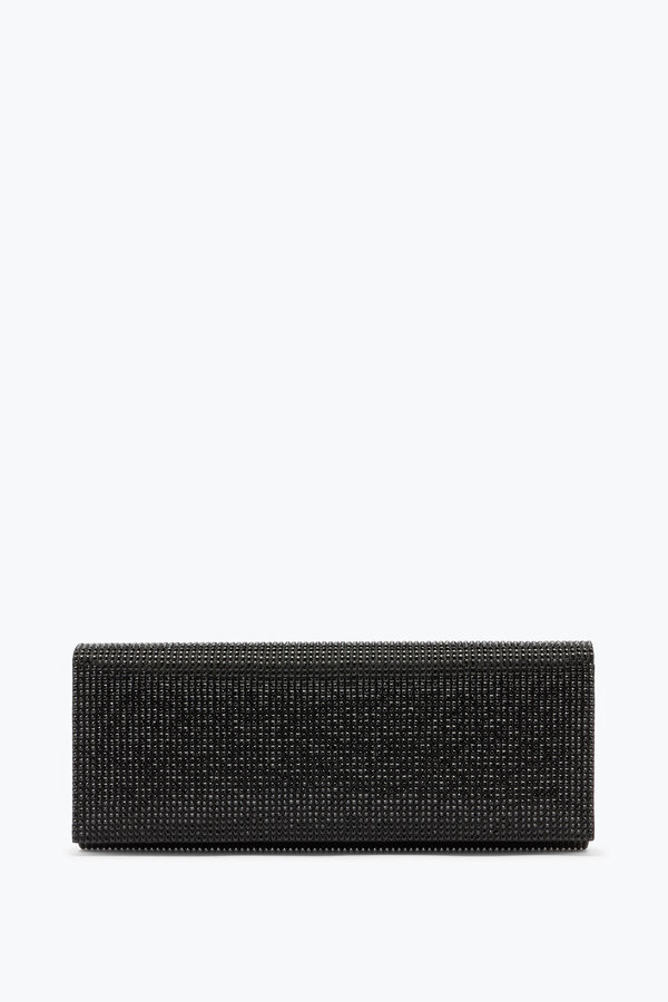 joyas zafira clutch negro de cristales rene caovilla