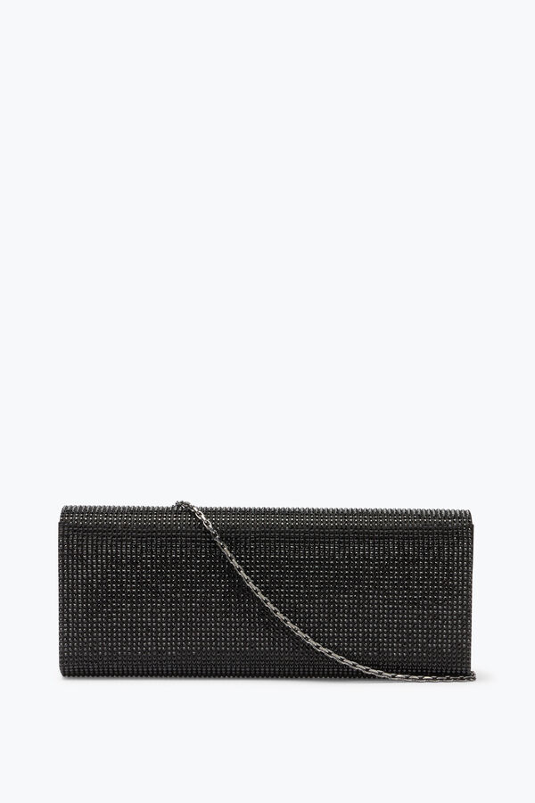 joyas zafira clutch negro de cristales rene caovilla