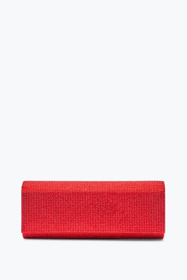 joyas zafira rojo embrague con todo de cristales rene caovilla