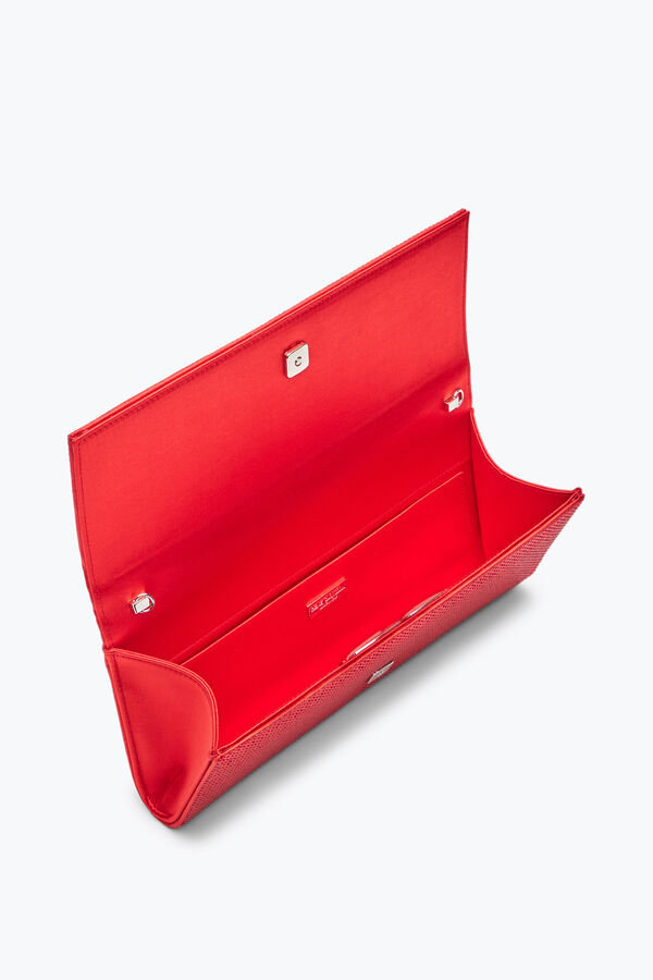 joyas zafira rojo embrague con todo de cristales rene caovilla