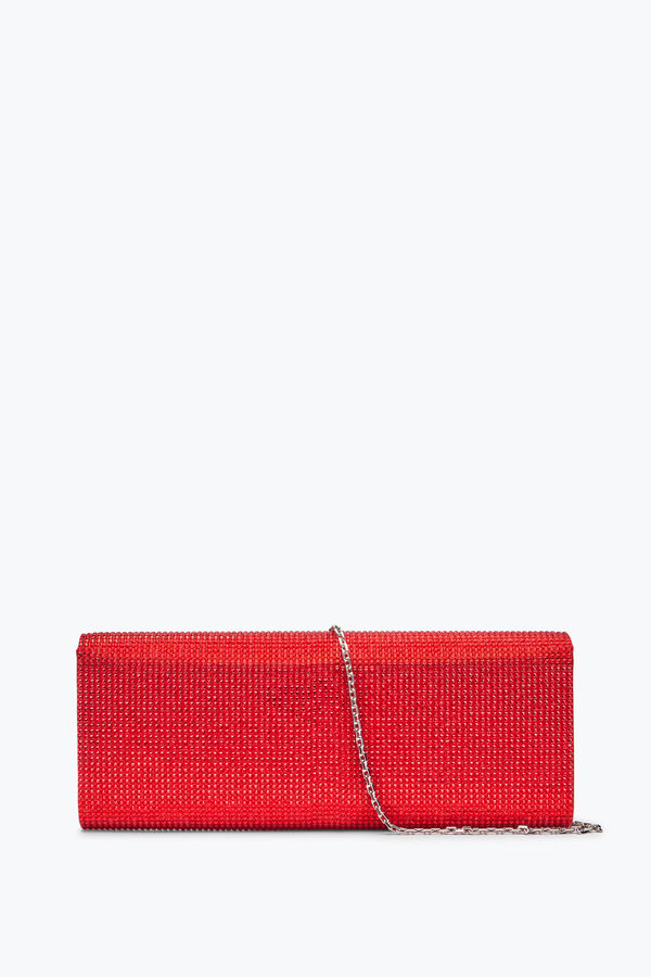 joyas zafira rojo embrague con todo de cristales rene caovilla