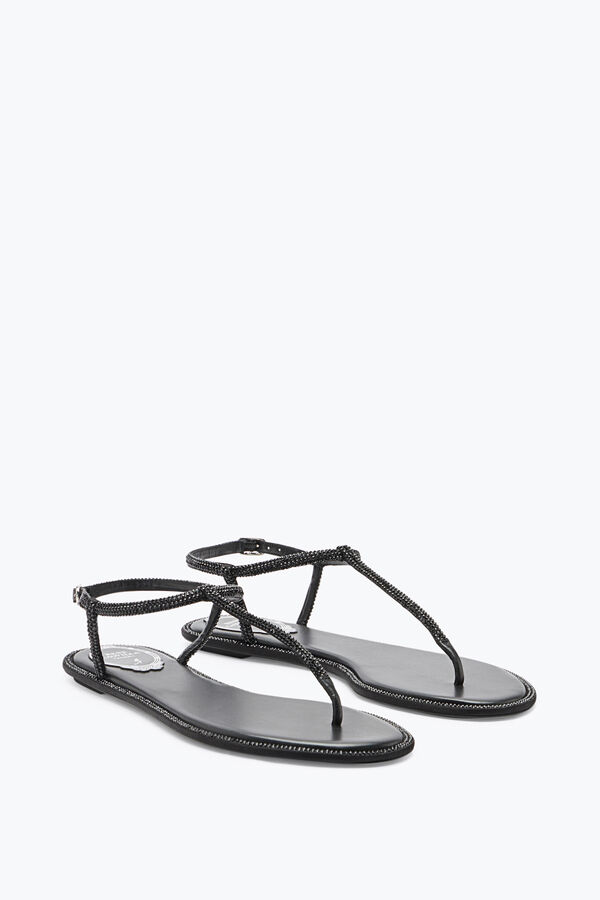 joyas diana cristal negro sandalia 10 rene caovilla