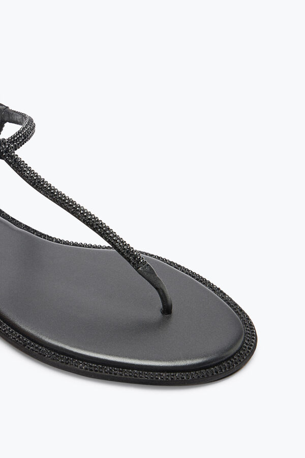 joyas diana cristal negro sandalia 10 rene caovilla