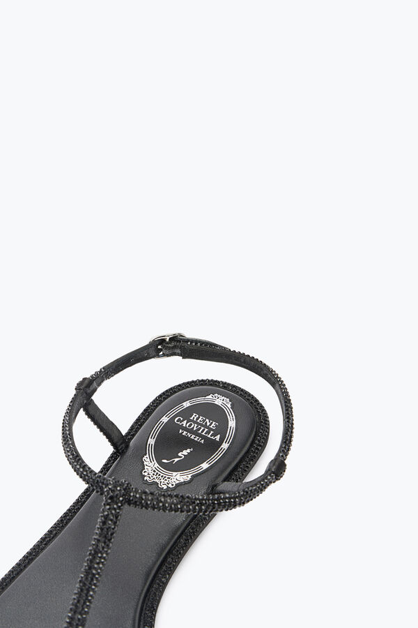 joyas diana cristal negro sandalia 10 rene caovilla
