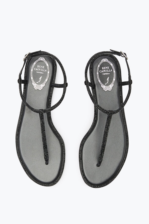 joyas diana cristal negro sandalia 10 rene caovilla