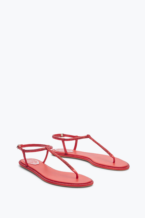 joyas diana cristal rojo sandalia 10 rene caovilla