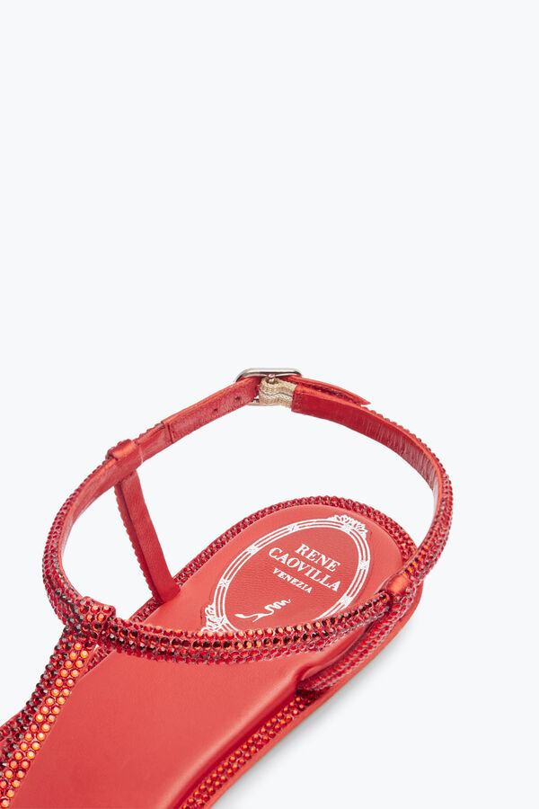 joyas diana cristal rojo sandalia 10 rene caovilla