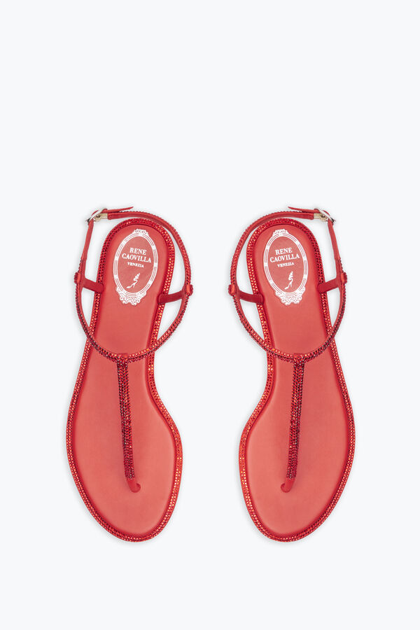 joyas diana cristal rojo sandalia 10 rene caovilla