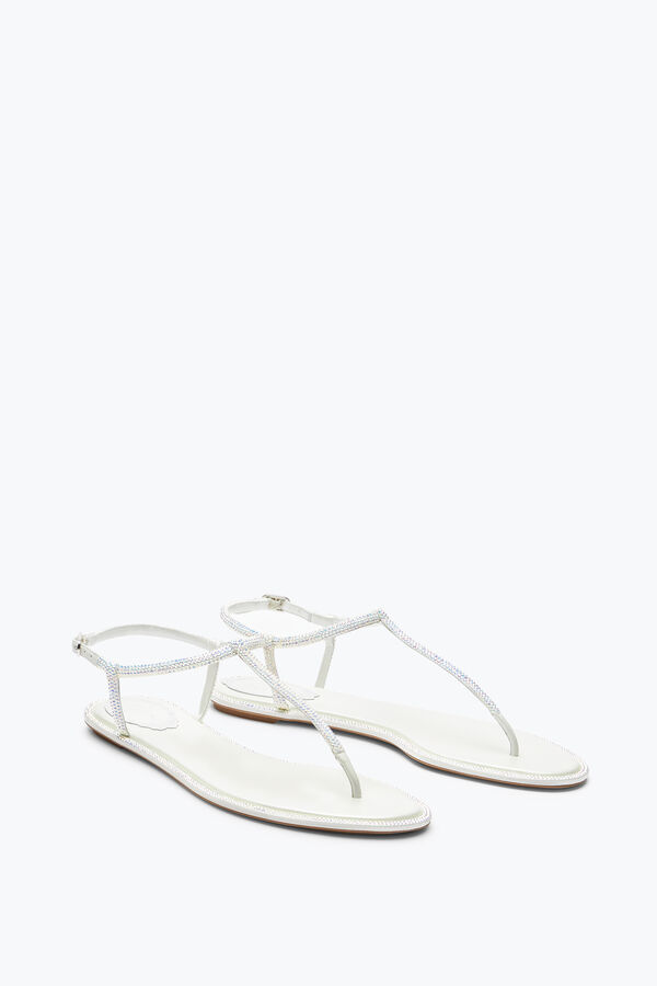 joyas diana blanco sandalias con cristales de 10 rene caovilla