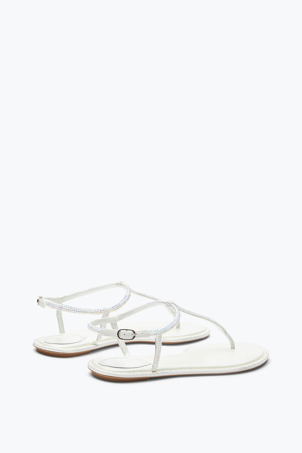 joyas diana blanco sandalias con cristales de 10 rene caovilla