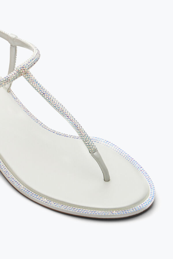 joyas diana blanco sandalias con cristales de 10 rene caovilla