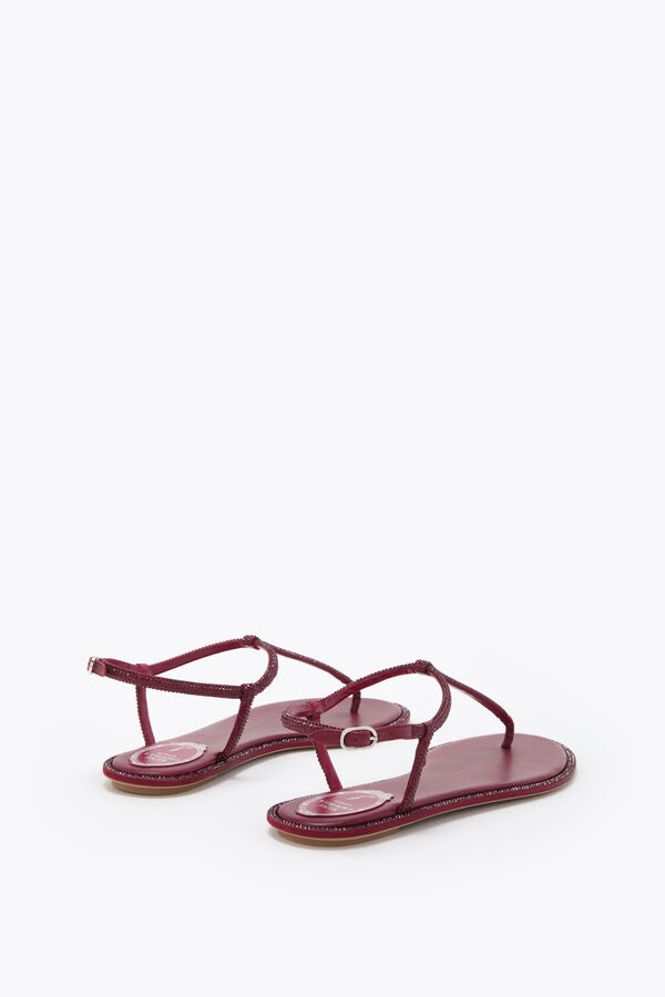 joyas diana borgoÑa sandalias con cristales de 10 rene caovilla