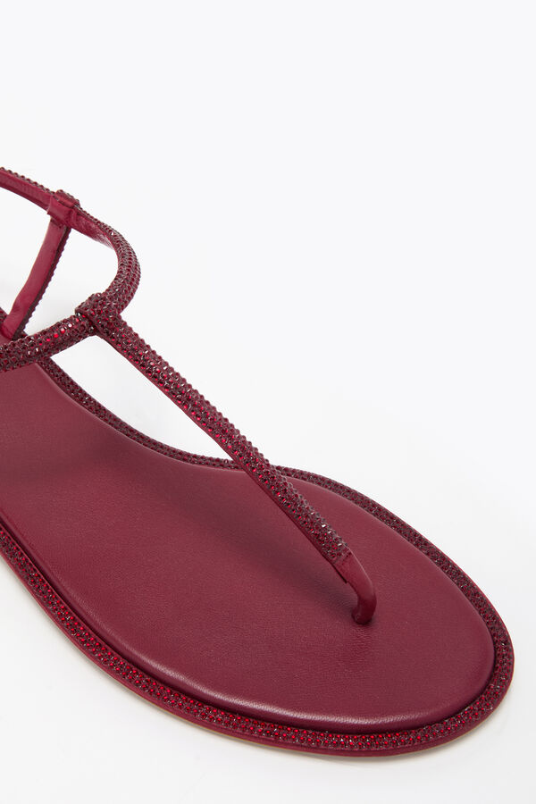 joyas diana borgoÑa sandalias con cristales de 10 rene caovilla