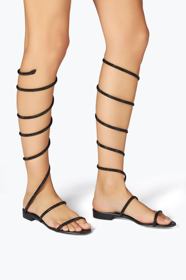 joyas supercleo cristal negro sandalia 10 rene caovilla