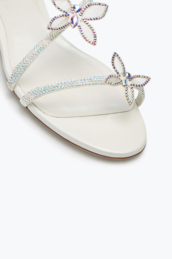 joyas butterflower de cristal de marfil sandalia 10 rene caovilla