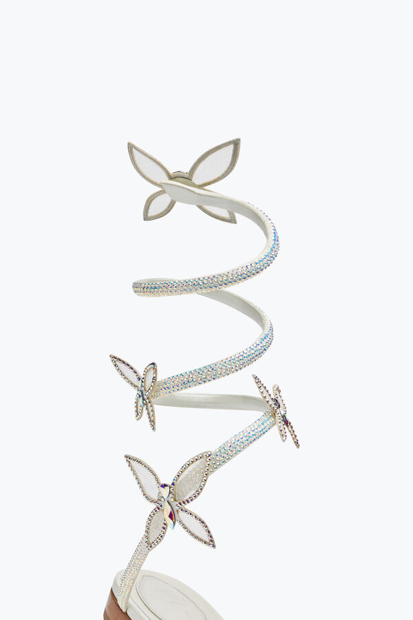 joyas butterflower de cristal de marfil sandalia 10 rene caovilla
