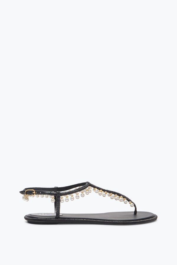 joyas diana negro sandalia con perlas 10 rene caovilla