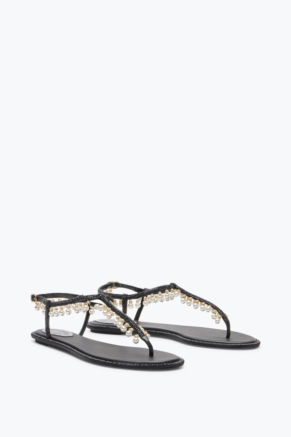 joyas diana negro sandalia con perlas 10 rene caovilla