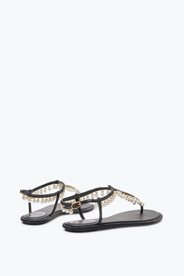 joyas diana negro sandalia con perlas 10 rene caovilla