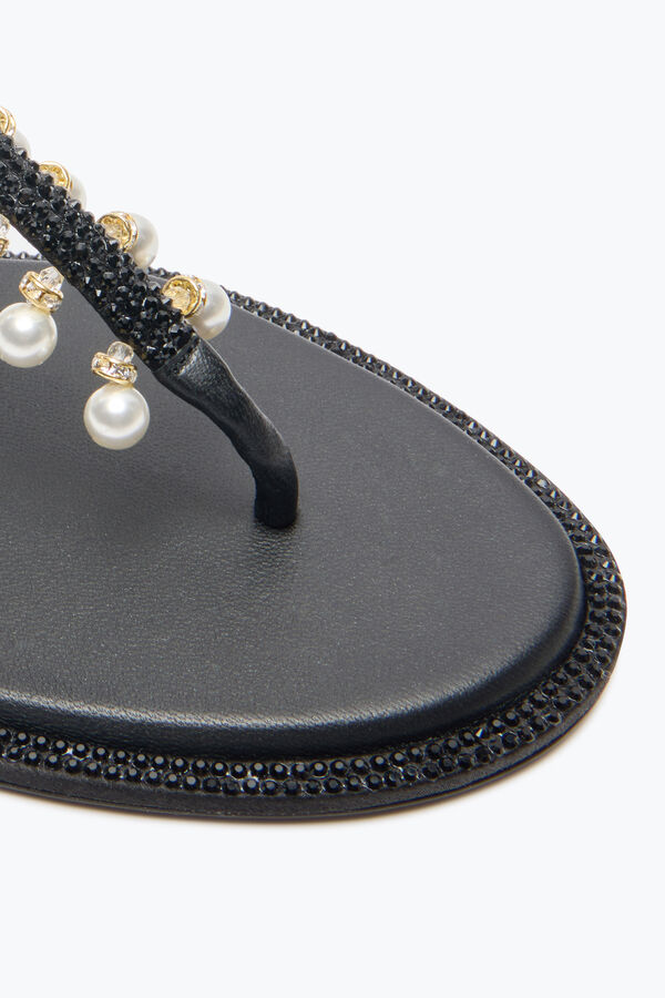 joyas diana negro sandalia con perlas 10 rene caovilla