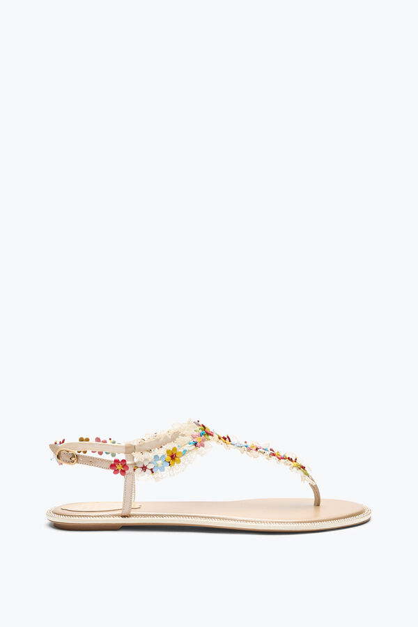 joyas flor desnuda sandalia plana 10 rene caovilla