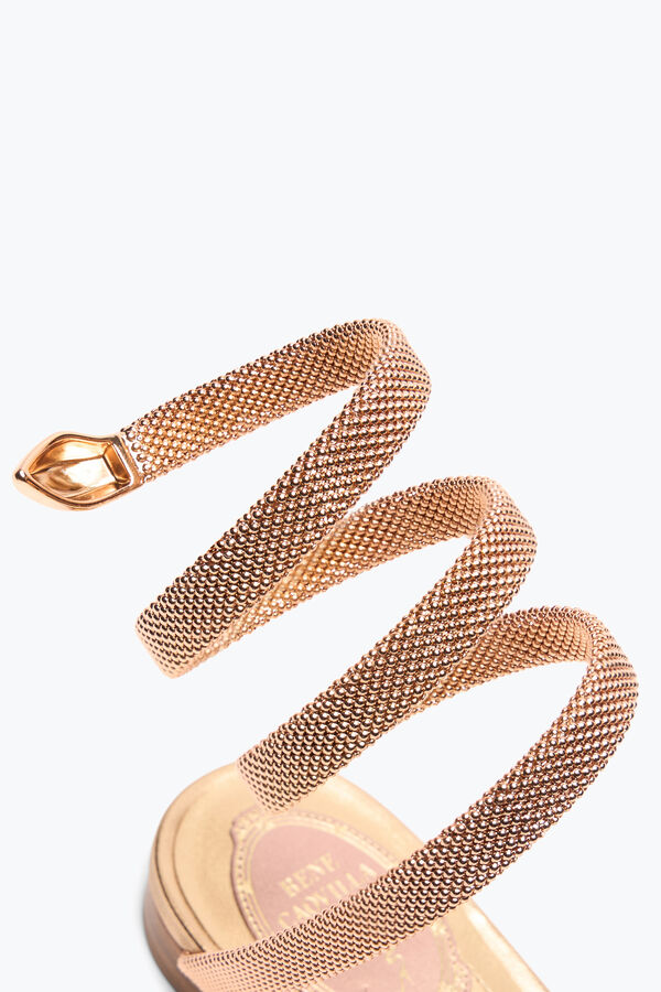 joyas trigold cleo tres tonos sandalia plana 10 rene caovilla