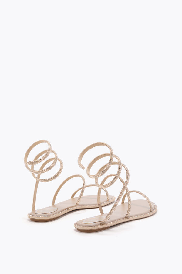joyas cleo de oro sandalia plana 10 rene caovilla