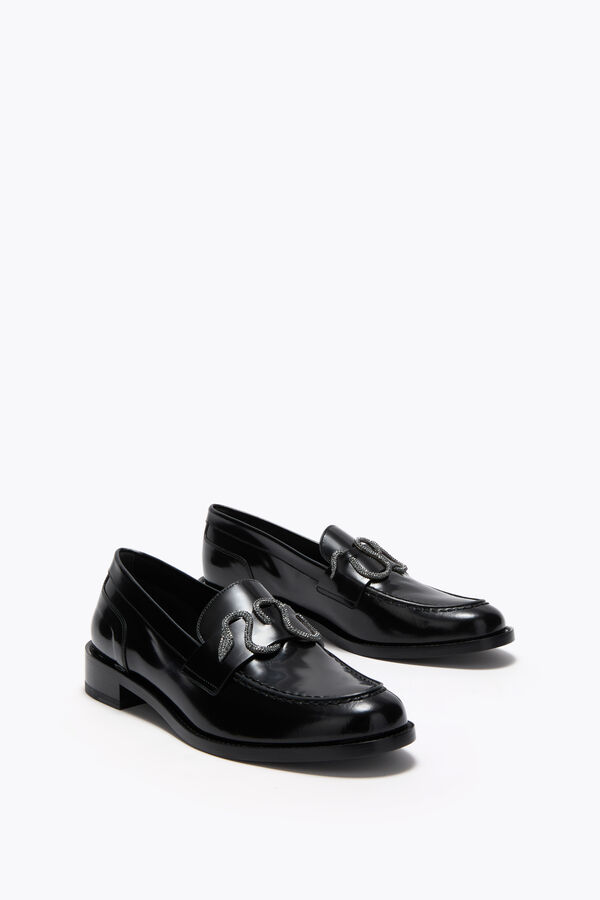 joyas morgana mocasines negro con negro mate cristal 20 rene caovilla