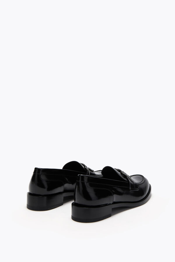 joyas morgana mocasines negro con negro mate cristal 20 rene caovilla
