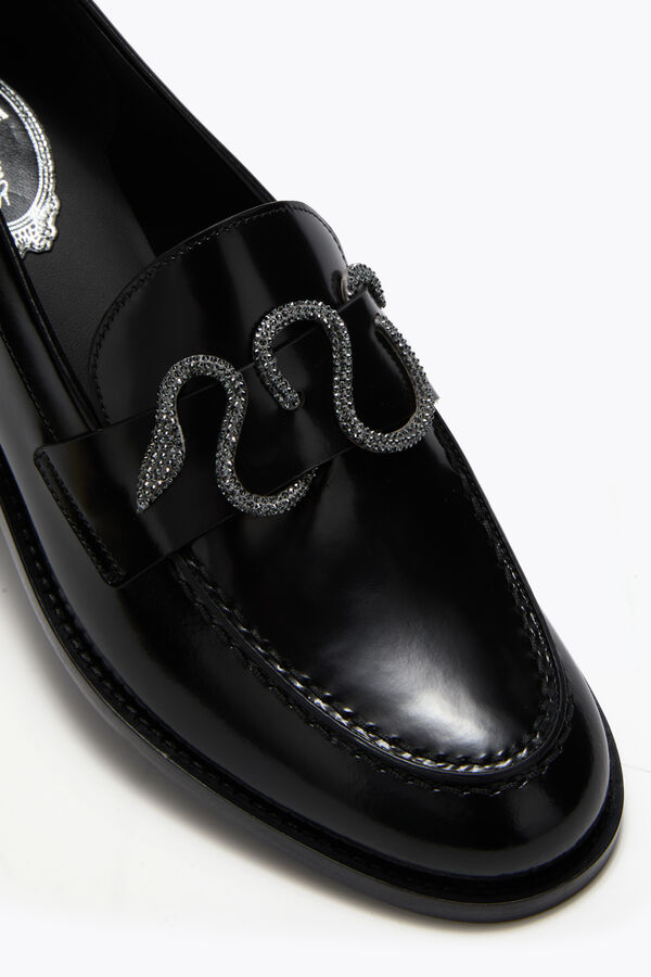joyas morgana mocasines negro con negro mate cristal 20 rene caovilla