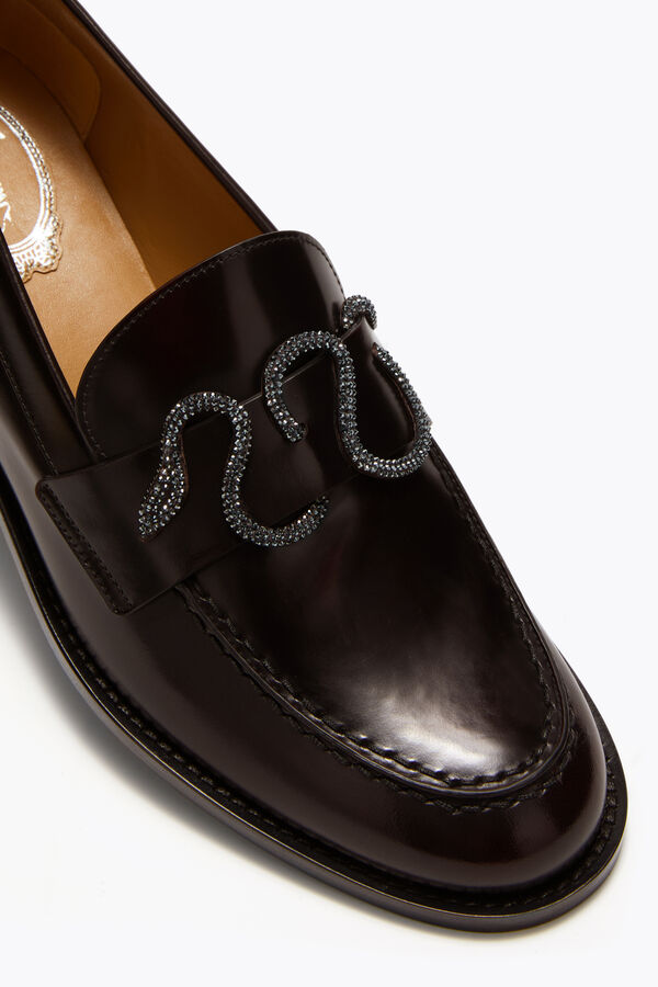 joyas morgana mocasines marrÓn oscuro con cristales 20 rene caovilla