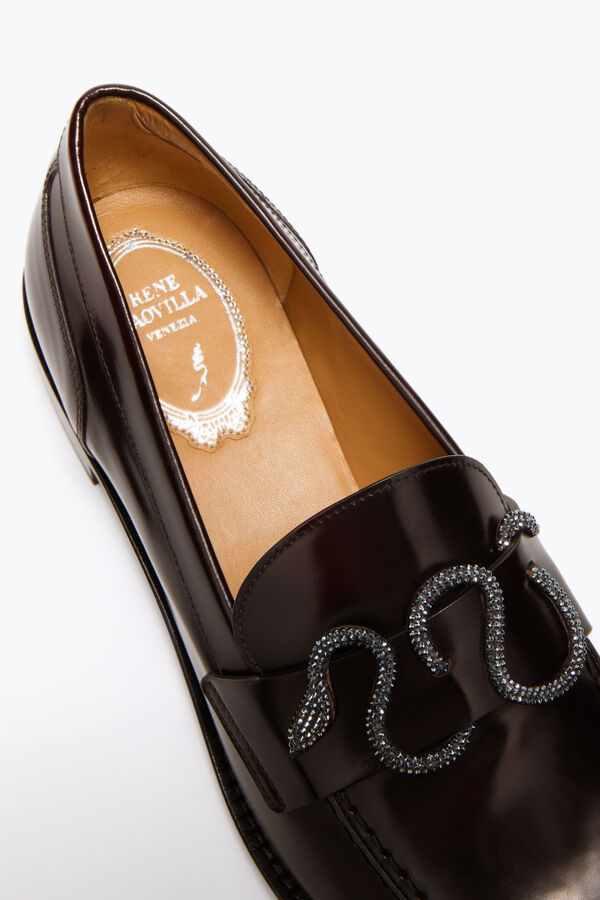 joyas morgana mocasines marrÓn oscuro con cristales 20 rene caovilla