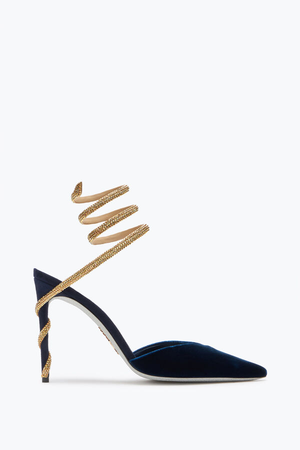 joyas margot azul profundo slingback bomba 105 rene caovilla