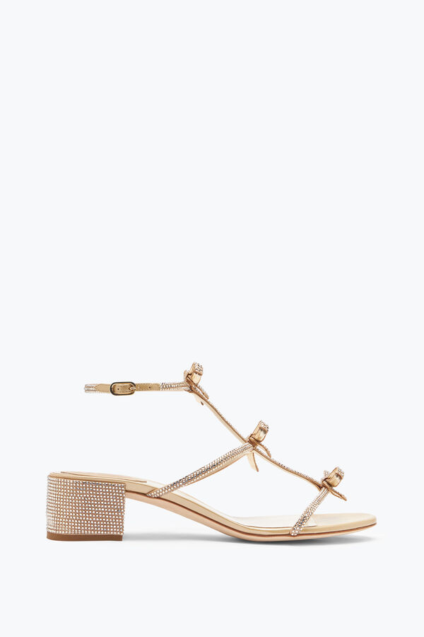 joyas caterina de cristal de color beige sandalias 40 rene caovilla