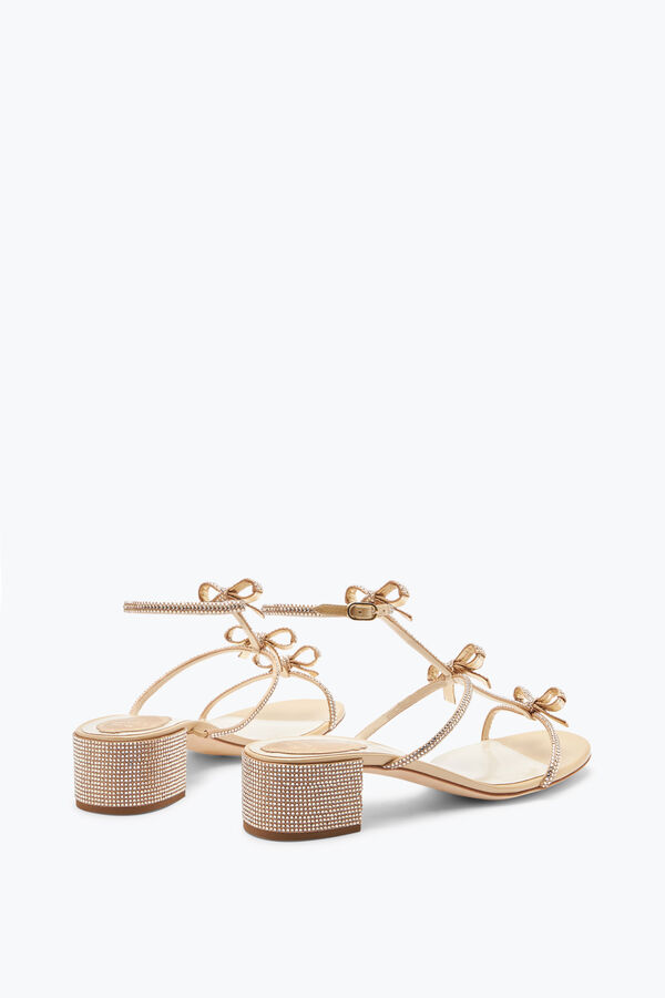 joyas caterina de cristal de color beige sandalias 40 rene caovilla