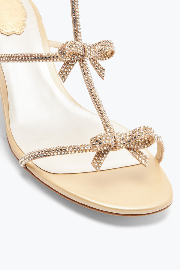 joyas caterina de cristal de color beige sandalias 40 rene caovilla