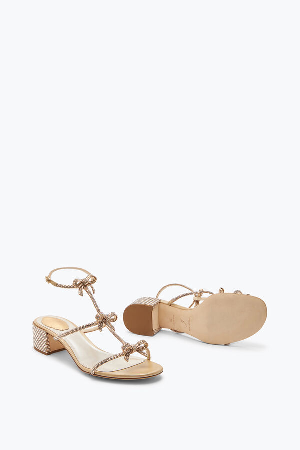 joyas caterina de cristal de color beige sandalias 40 rene caovilla