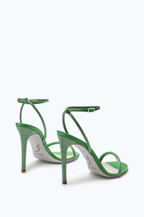 joyas ellabrita cristal verde sandalia 105 rene caovilla
