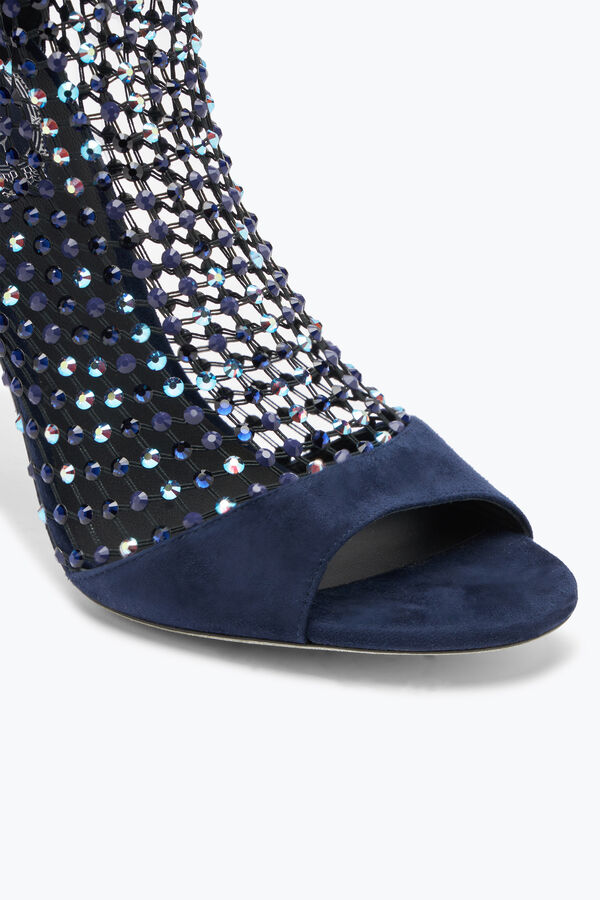 joyas galaxia de cristal azul profundo sandalia 105 rene caovilla