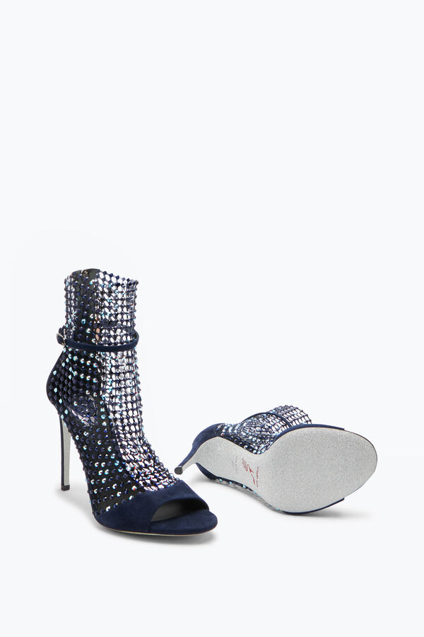 joyas galaxia de cristal azul profundo sandalia 105 rene caovilla