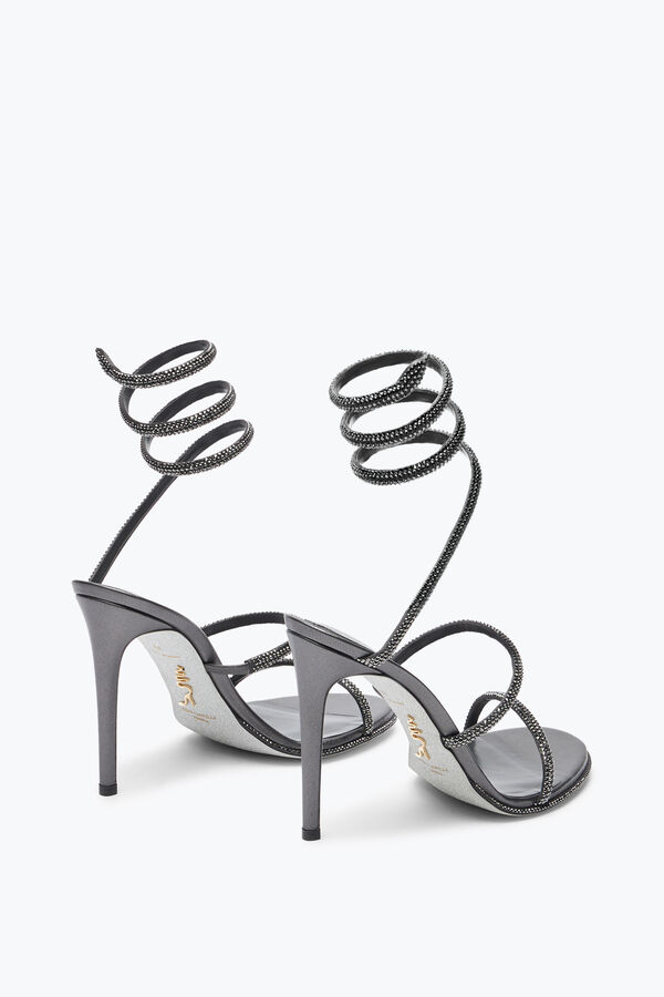 joyas cleo antracita sandalias con cristales 105 rene caovilla