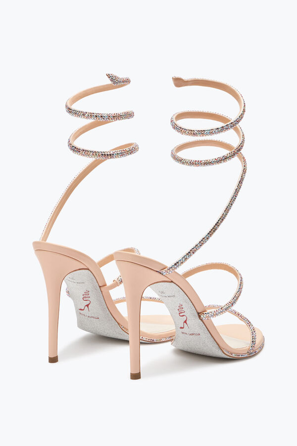 joyas elegantes sandalias de color rosa cleo rene caovilla