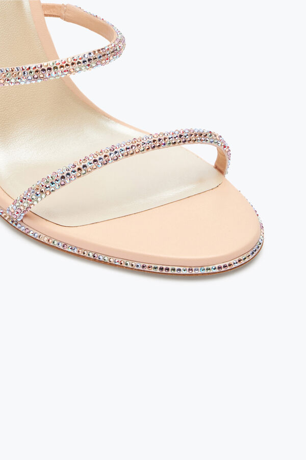 joyas elegantes sandalias de color rosa cleo rene caovilla