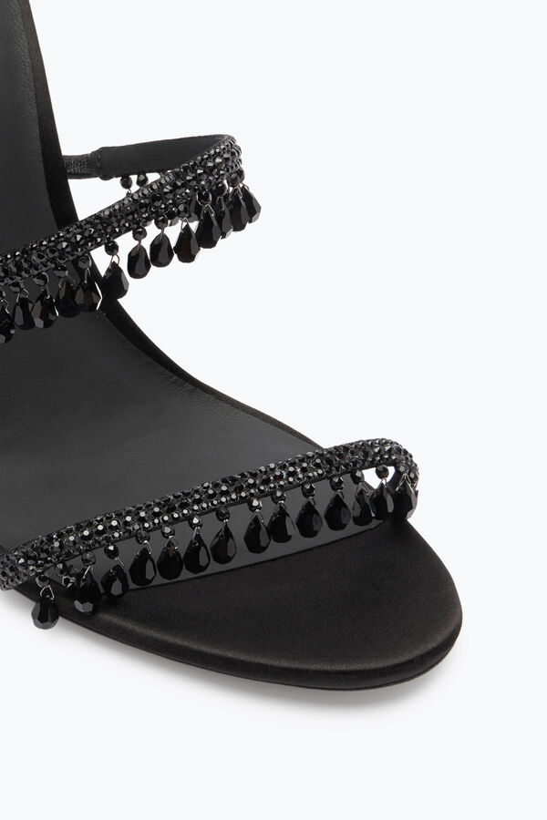 jeweled super araÑa negro sandalia 105 rene caovilla
