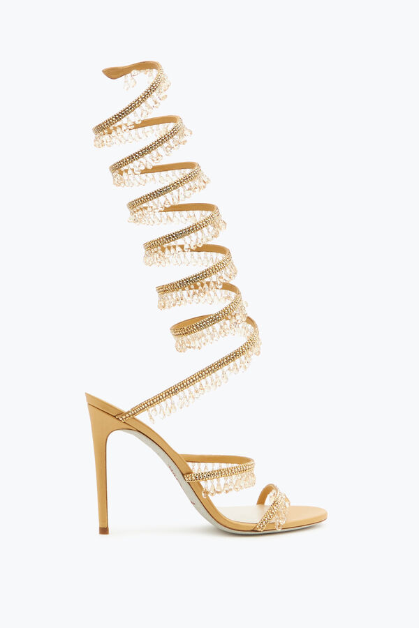 jeweled super candelabro de oro de la sandalia 105 rene caovilla
