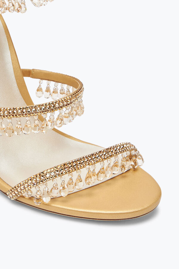 jeweled super candelabro de oro de la sandalia 105 rene caovilla